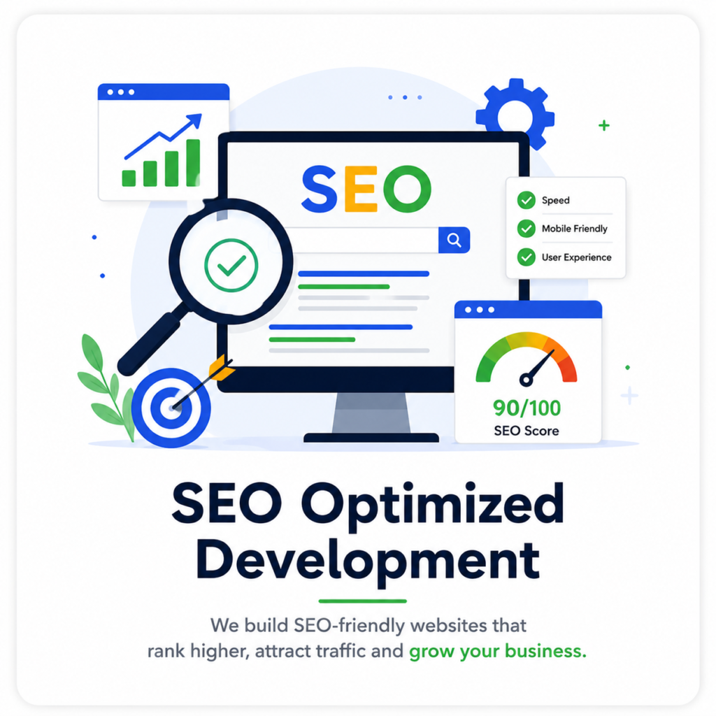 SEO-friendly website development for higher Google rankings and increased organic traffic.