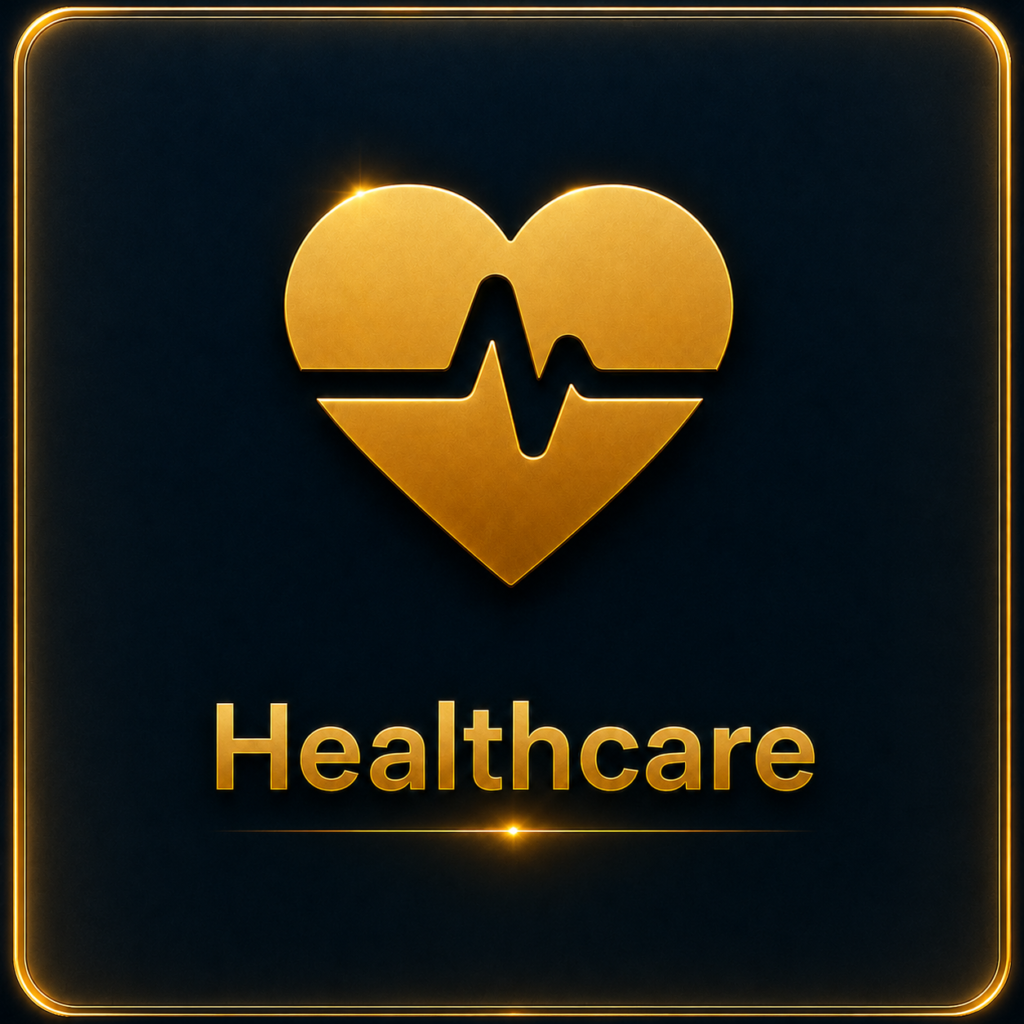 Premium healthcare digital marketing services icon by Ratan Digital Solutions for hospitals, clinics, doctors, diagnostic centers, and healthcare businesses.