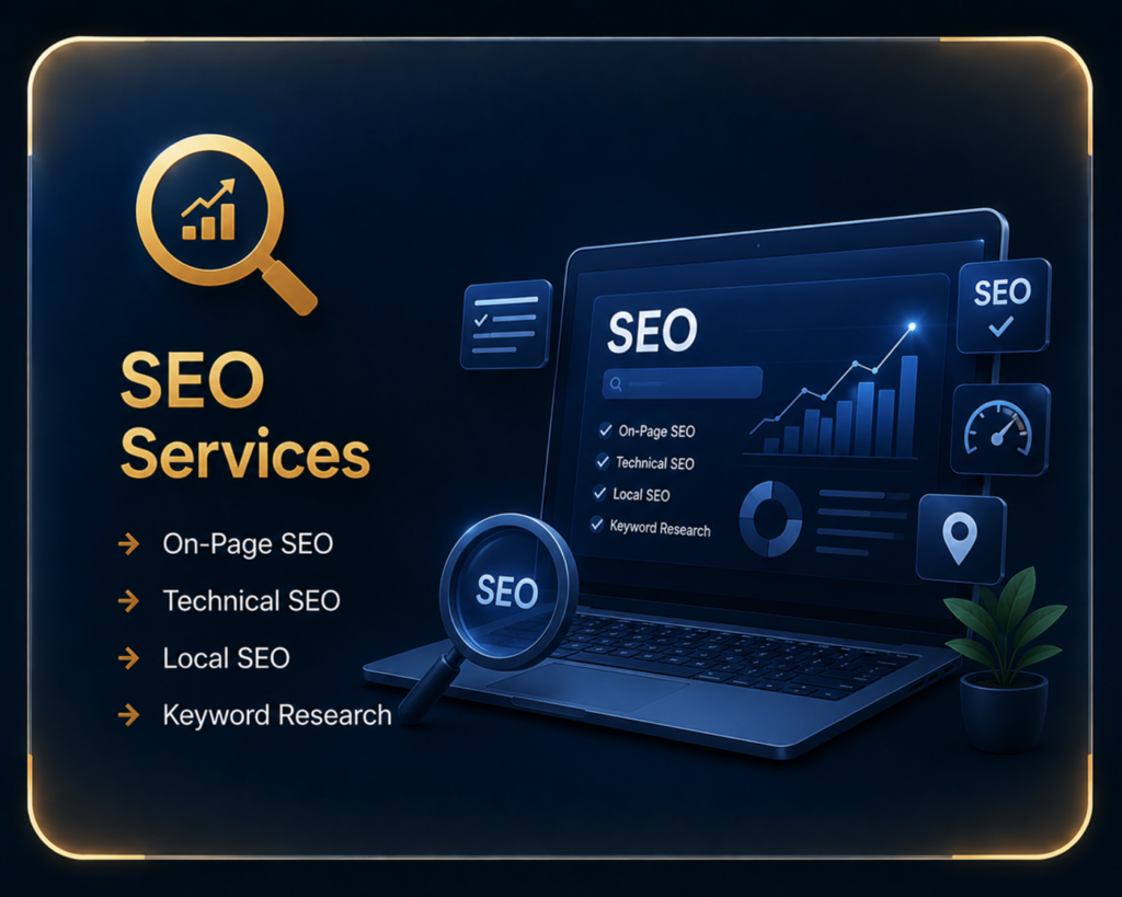 Professional SEO Services by Ratan Digital Solutions including On-Page SEO, Technical SEO, Local SEO and Keyword Research to improve Google rankings and organic traffic.