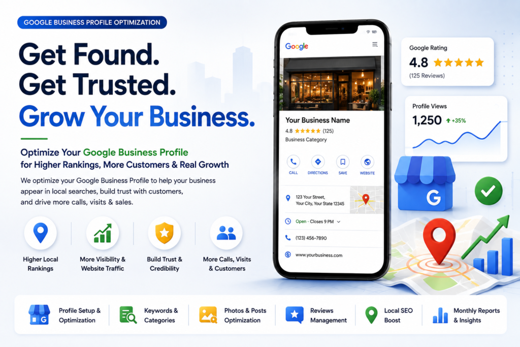 Google Business Profile optimization service for higher local rankings and more customers